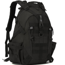 Sac à dos tactique et d'urgence, système de chargement modulaire, bandes réfléchissantes, noir