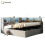 HOMAIRE Grey Velvet L-Shaped Storage Bed 4FT6 1