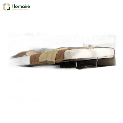 HOMAIRE L-Shaped Velvet Storage Bed Beige