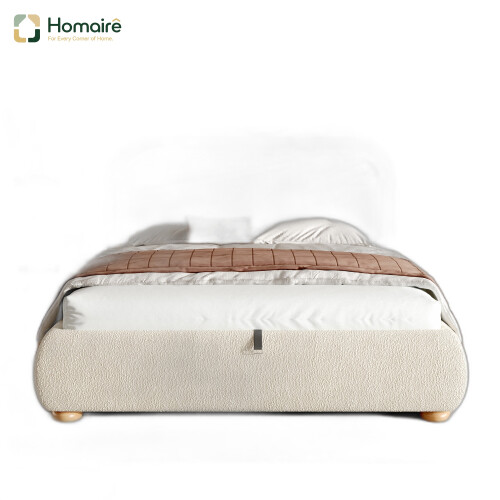 HOMAIRE 5FT King Ottoman Storage Bed Beige