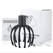 Massageador Elétrico de Cabeça - RNCYN - Sem Fio - Portátil - Raspador de Cabeça 360 - 3 Modos de Velocidade - Material ABS