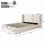HOMAIRE 5FT King Ottoman Storage Bed Cream White 2