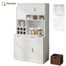HOMAIRE White Sideboard with USB & Power Outlets