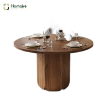 HOMAIRE 47" Round Walnut Dining Table