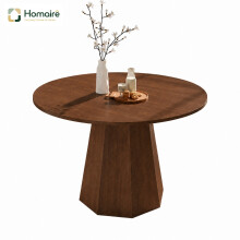 HOMAIRE 47" Round Walnut Dining Table