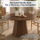 HOMAIRE 47" Round Walnut Dining Table 6
