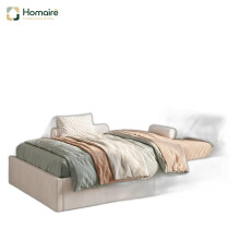 HOMAIRE 3FT Velvet Ottoman Daybed Beige