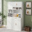 HOMAIRE White Sideboard with USB & Power Outlets 3