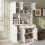 HOMAIRE White Sideboard with USB & Power Outlets 4