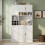 HOMAIRE White Sideboard with USB & Power Outlets 5