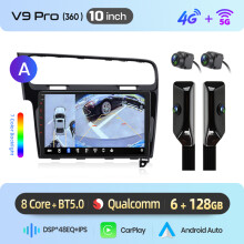 Junsun Radio Android, CarPlay Sans Fil, GPS, Écran Tactile IPS, VW Golf 7 MK7 2012-2017