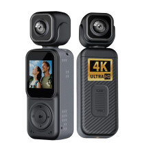 4K-Kamera - RNCYN - Dual-Objektiv - FHD 4K - 1,5-Zoll-LCD-Bildschirm - Kompakte Größe: 4 x 3,2 x 12,7 cm