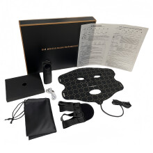 LED-Gesichtsmassagegerät - RNCYN - Infrarot-Lichttherapie - Material: ABS und Silikon - Schwarz/Weiß
