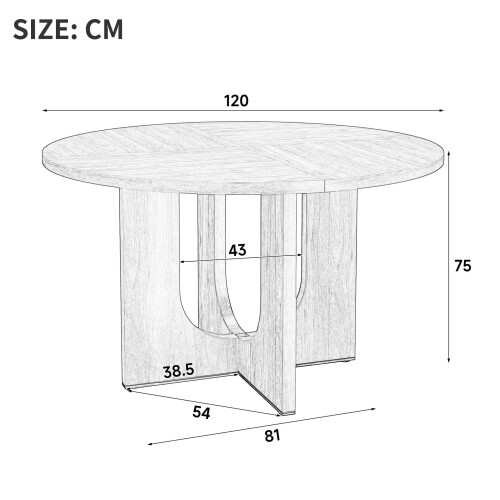 HOMAIRE 47" Round Walnut Dining Table 1