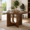 HOMAIRE 47" Round Walnut Dining Table 5