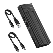 Box esterno multifunzionale per SSD NVMe - RNCYN - Interfacce USB-C e USB 3.0 - Lettore di schede SD/TF integrato