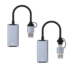 Adaptador USB-C a Ethernet - RNCYN - USB-C y USB a Ethernet - Velocidad de transmisión de 1000 Mbps