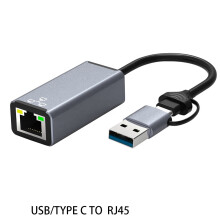Adaptador Ethernet USB C - RNCYN - USB 3.0 - RJ45 - Plug and Play - 10/100 Mbps