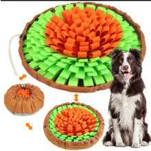 Hundeschnüffelmatte - Phoesky - 48 x 48 x 10 cm - Orange - Verstellbar - Langsames Training - Interaktiv - Puzzle