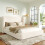 HOMAIRE 5FT King Ottoman Storage Bed Cream White 6