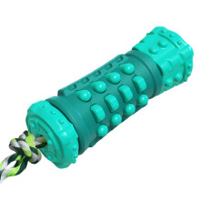 Interaktives Hundespielzeug - Phoesky - Quietsch-Kauknochen - Unzerstörbar - Nylon und TPR - Blau - 18 x 6,8 x 6,8 cm