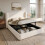 HOMAIRE 6FT Super King Ottoman Storage Bed Cream 4