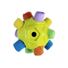 Interaktives Hundespielzeug - Phoesky - Schnüffelball - Pet Braid - Gelb - 13 x 13 cm - Futterspiel mit langsamer Fütterung - Puzzle - Kabellos