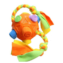 Interaktives Hundespielzeug - Phoesky - Schnüffelball - Orangefarbenes Seil - 13 x 13 cm - Futterspielzeug mit langsamer Fütterung - Puzzle