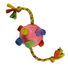 Interaktives Hundespielzeug - Phoesky - Schnüffelball - Rosa Seil - 13 x 13 cm - Futterspiel mit langsamer Fütterung - Puzzle