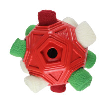 Interaktives Hundespielzeug - Phoesky - Schnüffelball - Rot - 13 x 13 cm - Fleece/TPR - Für Hunde geeignet - Puzzle
