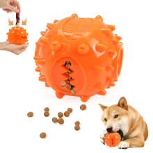Interaktives Hundespielzeug - Phoesky - Unzerstörbar - Bissfest - Kauball - TPR - Orange