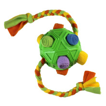 Interaktives Hundespielzeug - Phoesky - Schnüffelball - Grünes Seil - 13 x 13 cm - Futterspiel mit langsamer Fütterung - Puzzle