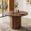 HOMAIRE 47" Round Walnut Dining Table 5