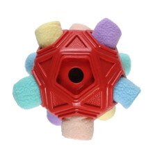 Interaktives Hundespielzeug - Phoesky - Schnüffelball - Rot - 13 x 13 cm - Fleece/TPR - Geeignet für Hunde