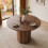 HOMAIRE 47" Round Walnut Dining Table 6