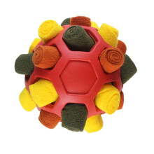 Hundespielzeug mit Schnüffeltechnik - Phoesky - Schnüffelball - Rot - 20 x 20 cm - Schnüffeltraining - Langsamer Spender