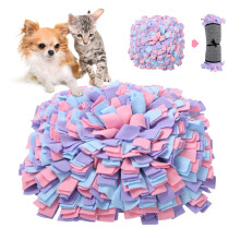 Futterspielmatte für Haustiere - Phoesky - 45 x 45 cm - Lila + Rosa + Blau - Waschbar - Verstecktes Futter - Interaktives Puzzle