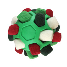 Interaktives Hundespielzeug - Phoesky - Schnüffelball - Puzzle - Verstecktes Futter - Langsamer Futterspender - Weihnachtsfarben