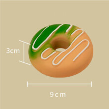 Phoesky Latex-Haustierspielzeug - Hellgelber Donut - Spielerisches Lernen - Training - Für Katzen und Hunde