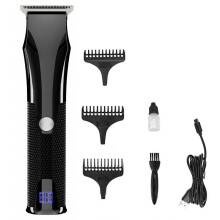 Máquina de Cortar Cabelo Portátil - RNCYN - Tela LED - 3 Pentes Limitadores - Cortes de Cabelo em Casa - Preta