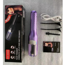 Máquina de Cortar Cabelo 2 em 1 - RNCYN - Roxa - Recarregável via USB - Para Pontas Duplas