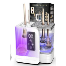 Limpiador eléctrico de brochas de maquillaje - RNCYN - 5 en 1 - Limpieza automática - USB - Blanco - Secador incorporado