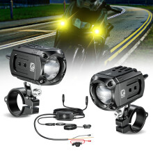 Motorrad-LED-Scheinwerfer - RNCYN - Ultraheller Projektor - Modell K11 - Aluminiumlegierung - Borosilikatglas - Schwarz