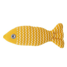 Leinenfisch-Spielzeug für Haustiere - Phoesky - Katzenminze - Kratzfest - Beißfest - 21 x 9 x 5 cm - Gelb