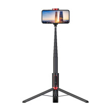Trípode flexible para selfies - RNCYN - 150 cm - Rotación de 360 - Control remoto Bluetooth - Ab202 Max - Tamaño portátil