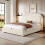 HOMAIRE 5FT King Ottoman Storage Bed Beige 4