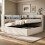 HOMAIRE L-Shaped Velvet Storage Bed Beige 5