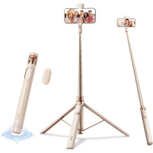 Trípode para selfies para teléfono - RNCYN - 66 pulgadas - Control remoto - Palo para selfies - Para iPhone y smartphones