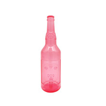 Phoesky Quietschspielzeug für Hunde - Flaschenform - TPR - Rot - 7,5 x 24,5 cm - Geeignet für alle Hunde