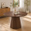 HOMAIRE 47" Round Walnut Dining Table 3